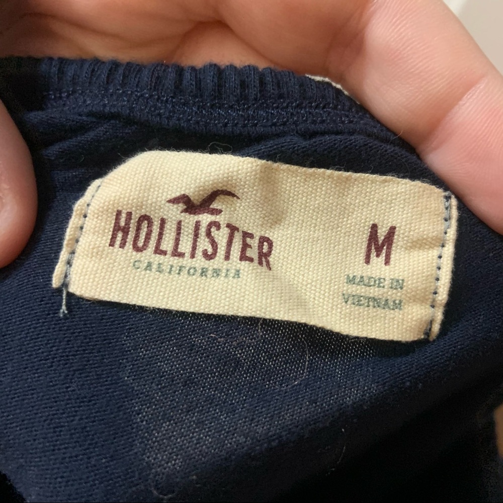 Hollister Navy Blue Strapless Ruffle Tube Top M - Picture 2 of 6